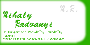 mihaly radvanyi business card